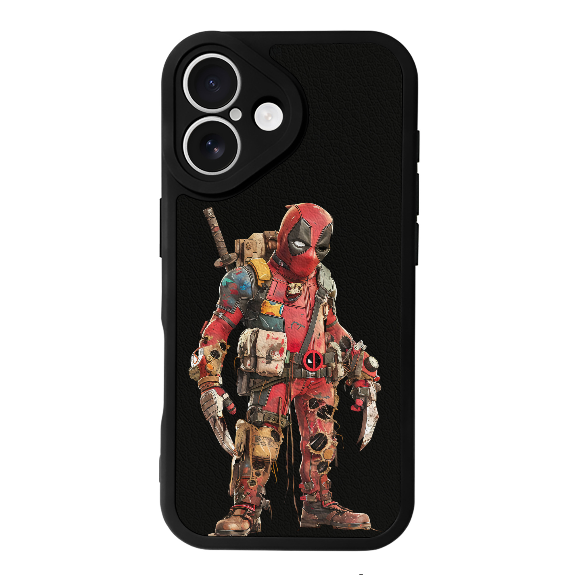 （画像用） Deadpool デッドプール 【iPhone 16シリーズ対応】シリコンスマホケース（レザー調） 材質：シリコン